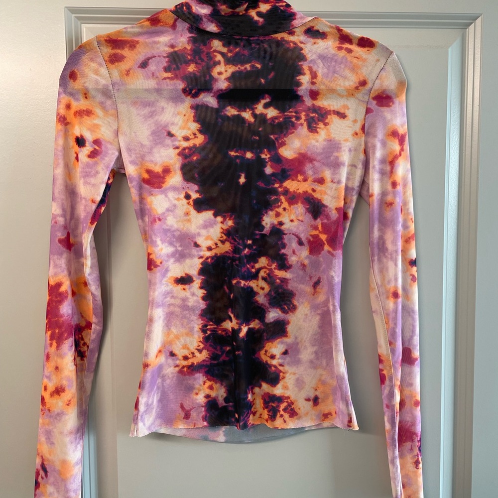 AFRM Zoe Tie Dye Long Sleeve mock neck